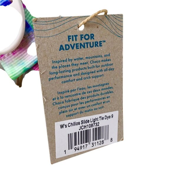 Chaco Chillos Slide Sandals NIB NEW Light Tie Dye Dyed Size 9 Comfort Walking - Picture 7 of 8